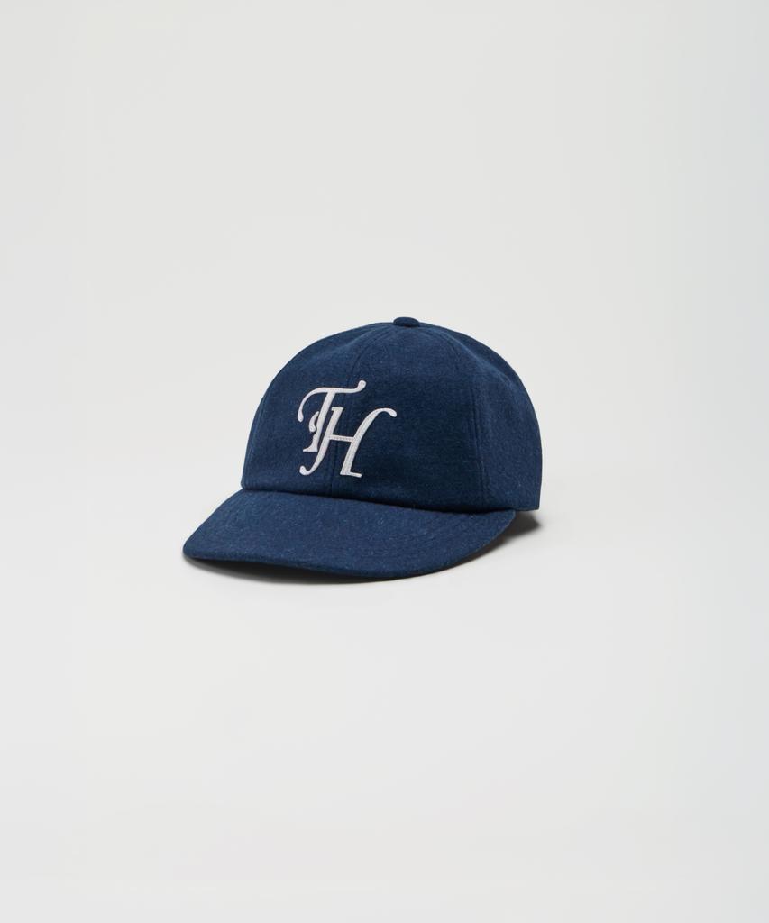 Teulaepighamoni Wool Blend Th Applique Logo Deep-Fit 6-Panel Cap_Navy