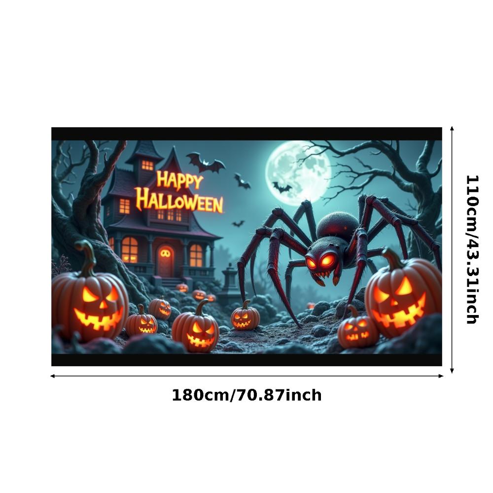 Halloween Banner Haunted Effect Halloween Party Banner Pumpkin Backdrop Pumpkin Illustration Night Theme Banner For Haunted