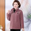 Women's Thickened Fleece-Lined Jacket: Mid-Aged & Elderly Fashion for Autumn/Winter