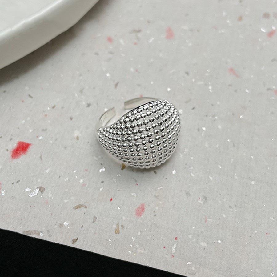 Elegant Adjustable Hollow Round Ball Ring for Women - Versatile and Fashionable Index Finger Jewelry