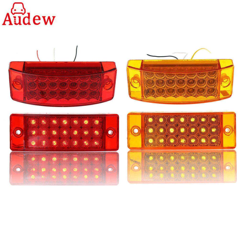 22 LED Audew 2Pcs 6-inch Oval 22-LED Trailer Tail Lights Red Brakes//Marker Lights for Truck,Boat,Trailer,Bus,IP65 Waterproof,DC 12V