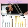Gold Aluminum Alloy Music Tuner Kit For Instruments And Wellness Applications With Wooden Mallet
