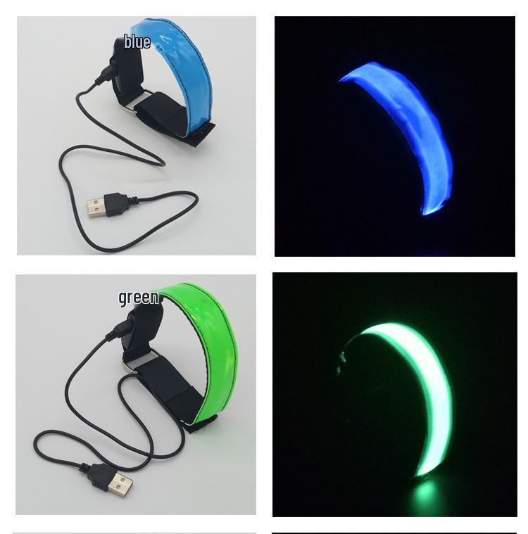 LED Illuminated Armbands & Reflective Wristbands for Night Running and Outdoor Sports