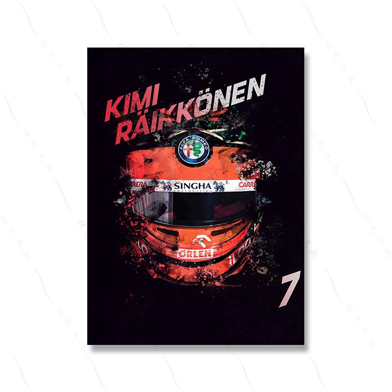 Modern Poster Formel 1 Helme Rennfahrer Legenden Poster Print Fashion Art Cool Racer Room Wall Canvas Painting Room Home Decor