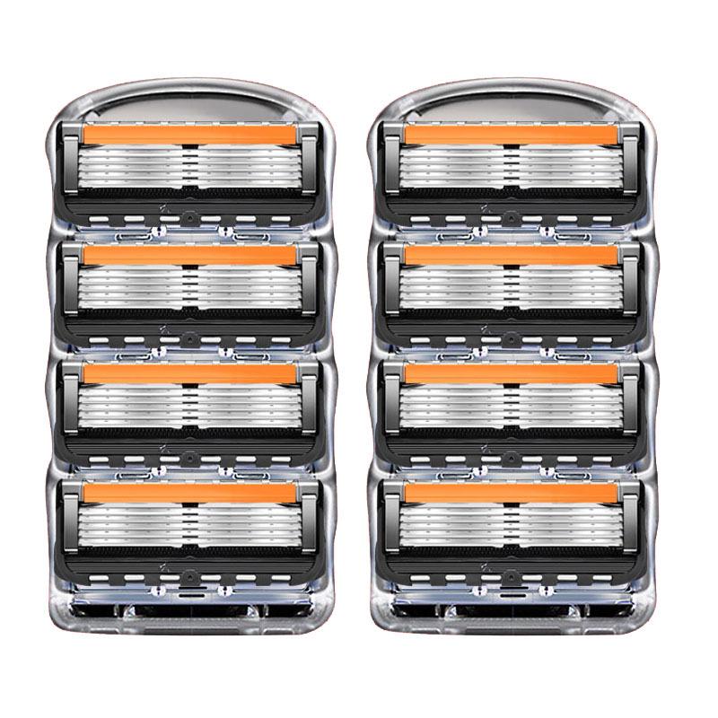Five-Layer Manual Beard Razor with Replaceable Blades for Men