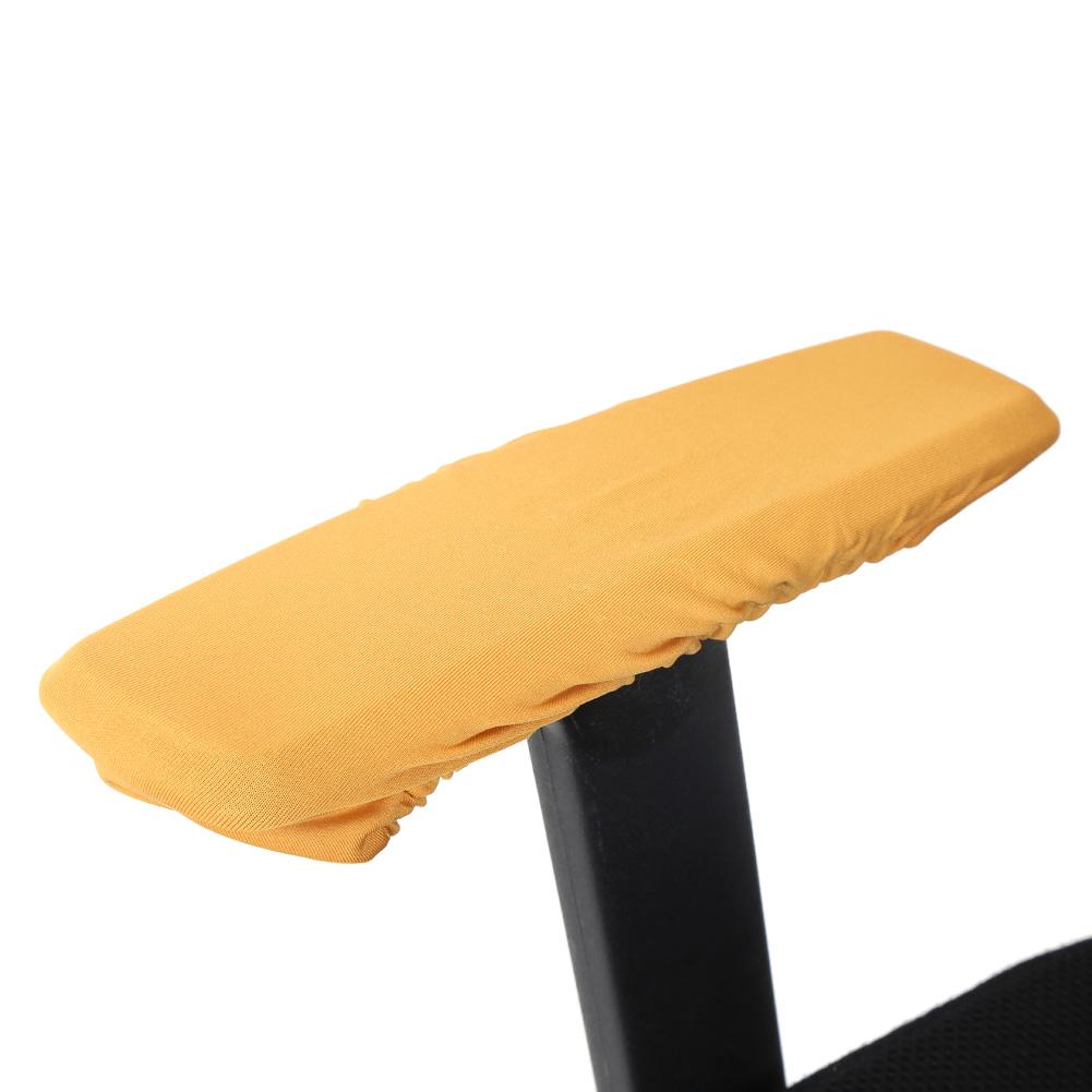 

1 Pair Removable Chair Armrest Covers Elastic Protector Office Armchair Cover Gold