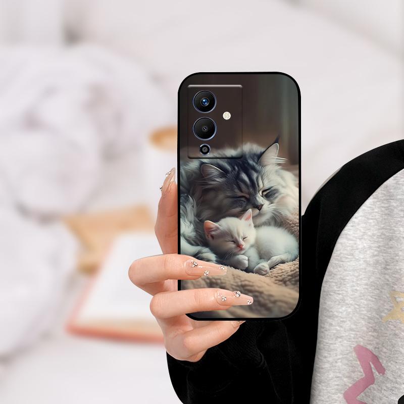 Für infinix NOTE 12 PRO 5G Hülle X671B TPU Wolf Katze Silikon Stoßfänger Abdeckung für Infinix Note 12 Pro 5G Handyhülle Note12 Pro 5G