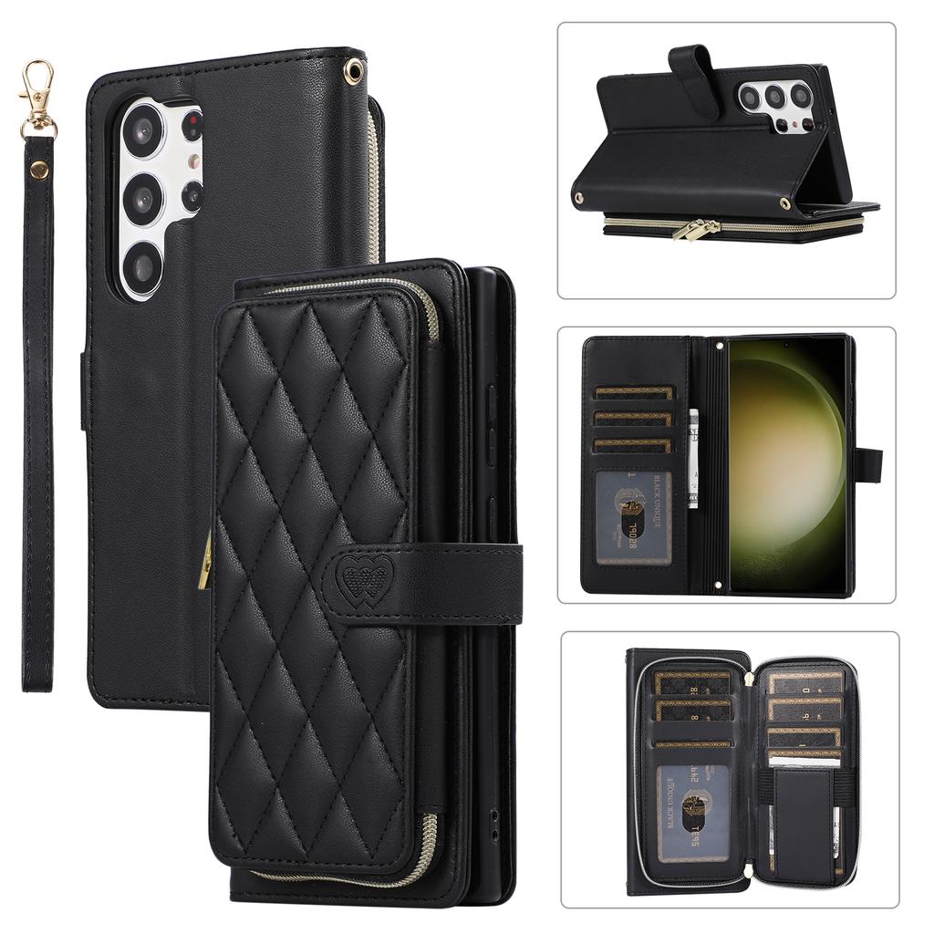 Crossbody Long Lanyard Cards Solt Leather Case For Samsung S26 Ultra S25 Plus S24 S23 S22 A16 A26 A36 A56 A06 A17 A07 Bag Cover