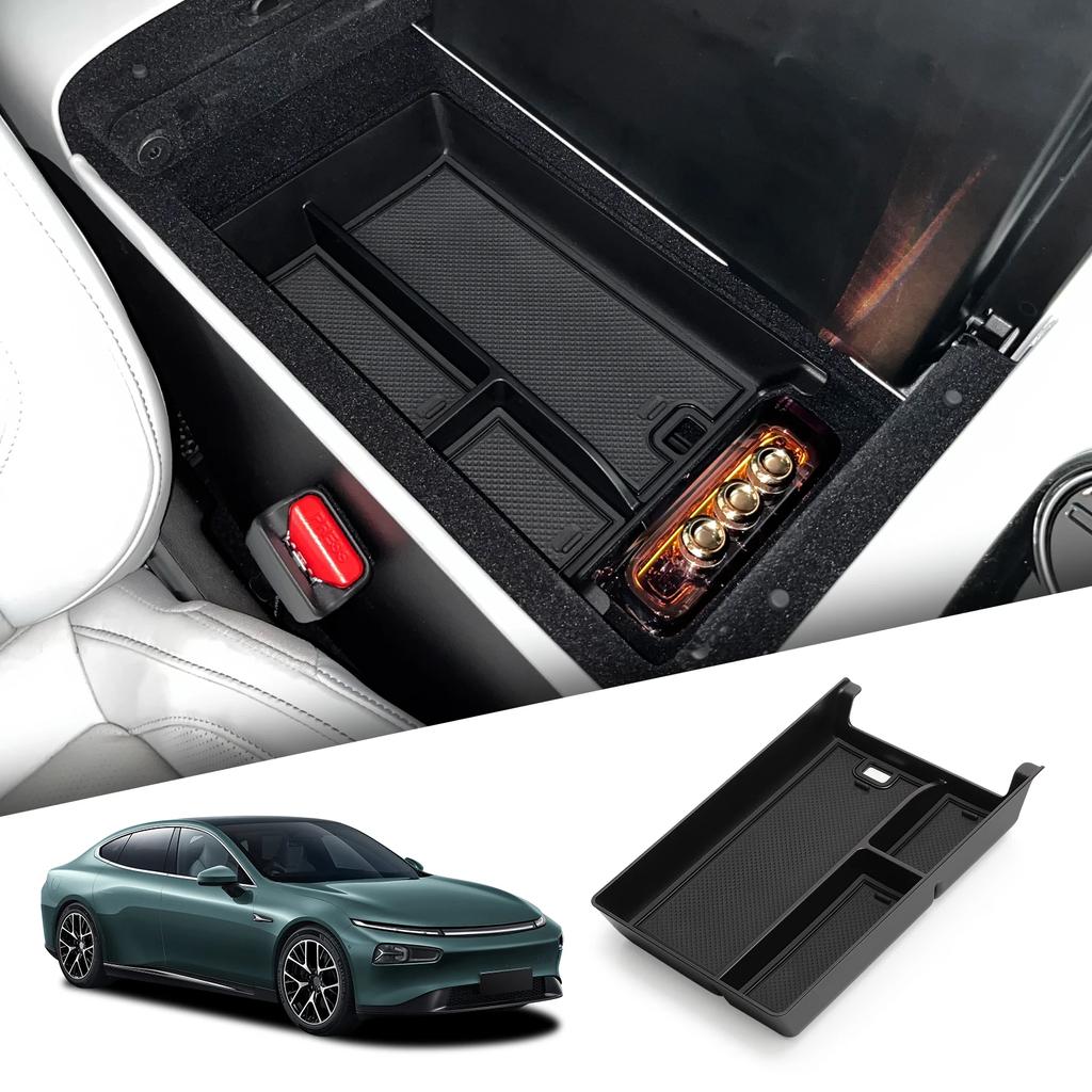 SMABEE for Xpeng P7/P7i 2024 2024 Center Console Armrest Storage Box Car Tray Organizers Accessories Tidying