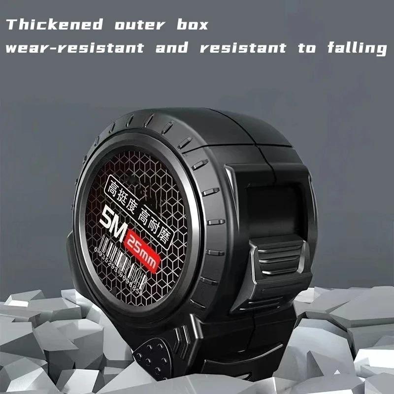 5/7.5/10M Fita Métrica de Alta Precisão Espessada com Autotrava Fluorescente Resistente ao Desgaste Fita de Aço Fita Métrica Ferramentas de Medição