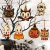 Halloween Boomhangers in Vintage Stijl Houten Hangende Decoratie, Geest Zwarte Kat Pompoen Uil Ornament, Rustieke Vleermuis En Feestdecoraties Muurdecoratie Cadeau