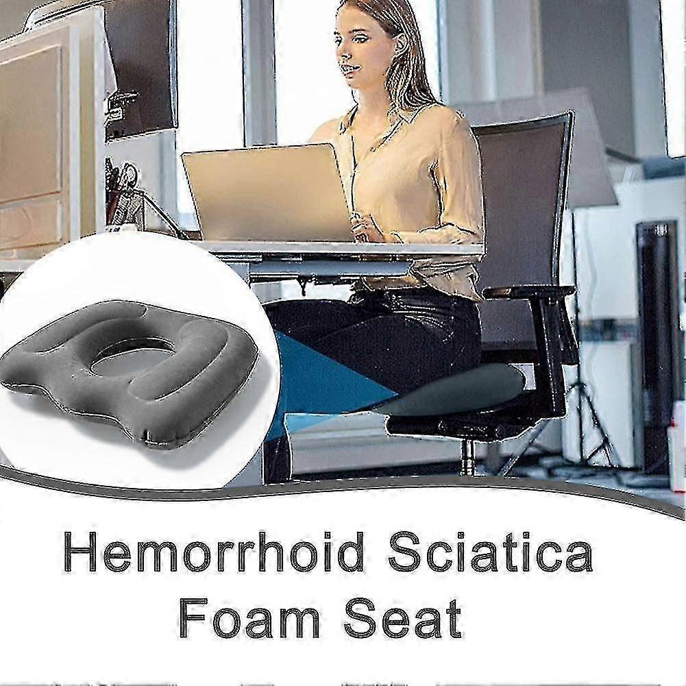 Hemorrhoid Donut Cushion for Tailbone Pain Relief, Coccyx Sciatica Prostate Support Memory Foam Seat Cushion for Office Car Home Use