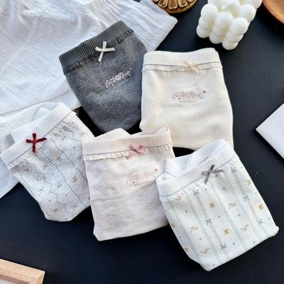 Culotte Imprimée Confortable en Coton pour Femme Printemps et Automne - Modèle Moulant