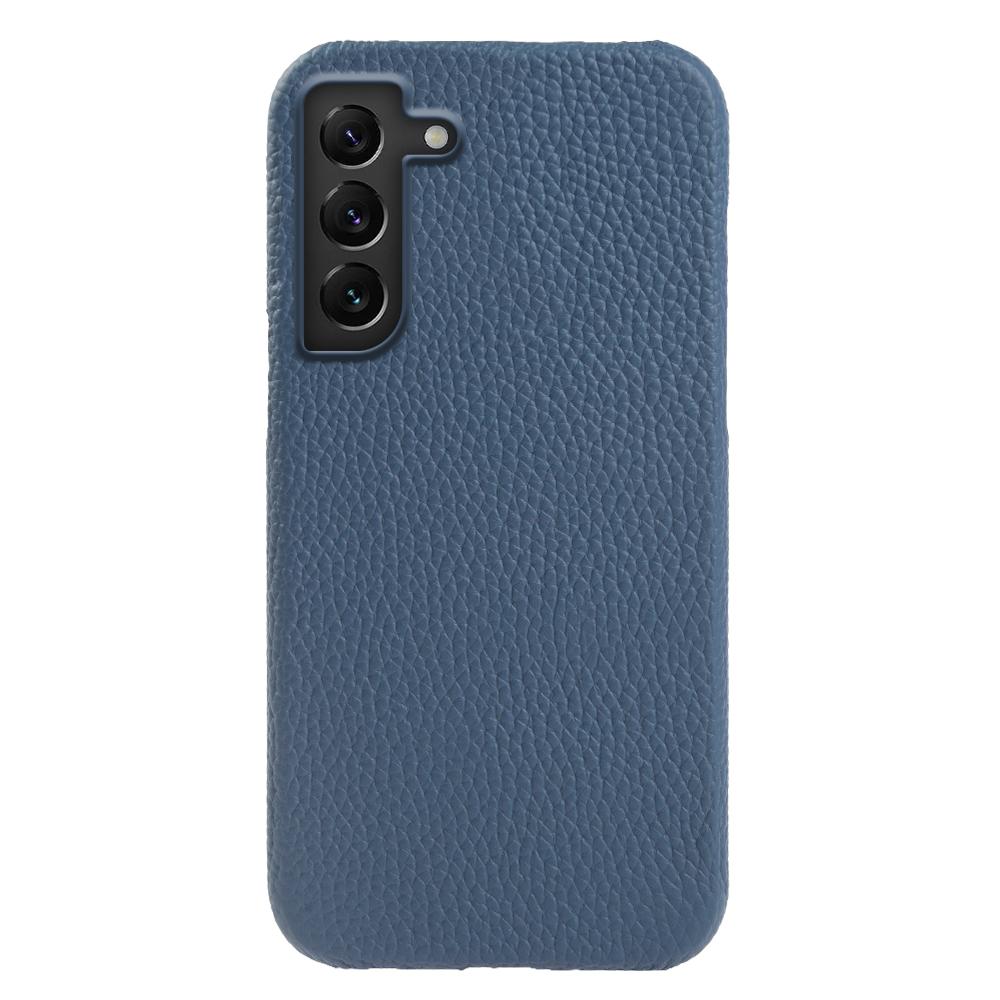 For Samsung Galaxy S22 5G Litchi Texture Magnetic Phone Case Anti-scratch Genuine Cow Leather+PC Cover