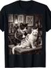 Streetwear Vintage Y2K Meme Tattoo Cats Lovers Gifts Aesthetic Graphic Men's and Women T Shirt Tee Oversize Ironic Humor Top
