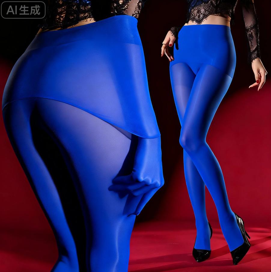 [Drilling Light] Thick Black Aesthetic Oily Seamless Stockings Women'S 100D Velvet Black Silk Leggings Horse Oil Pantyhose