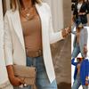 Abrigo de Otoño para Mujer Casual Liso Manga Larga Blazer para Dama