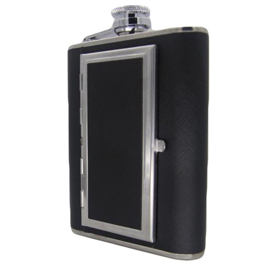 Cigarette Case 5/6oz Stainless Steel Hip Flask Wine Liquor Alcohol Drinkware