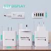 4-Port USB & 1-Port PD Mobile Phone Charger 5V 3.1A with EU, US, UK Plug