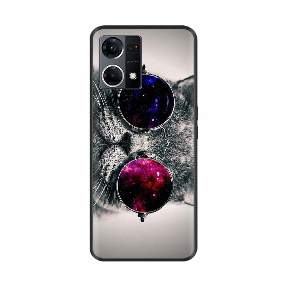 Hülle für Oppo Reno7 4G Hülle Reno7 Silikon Weich Stoßfest TPU Rückseiten für OPPO F21 Pro Reno 7 4G Hülle Schwarze Bumper Fundas