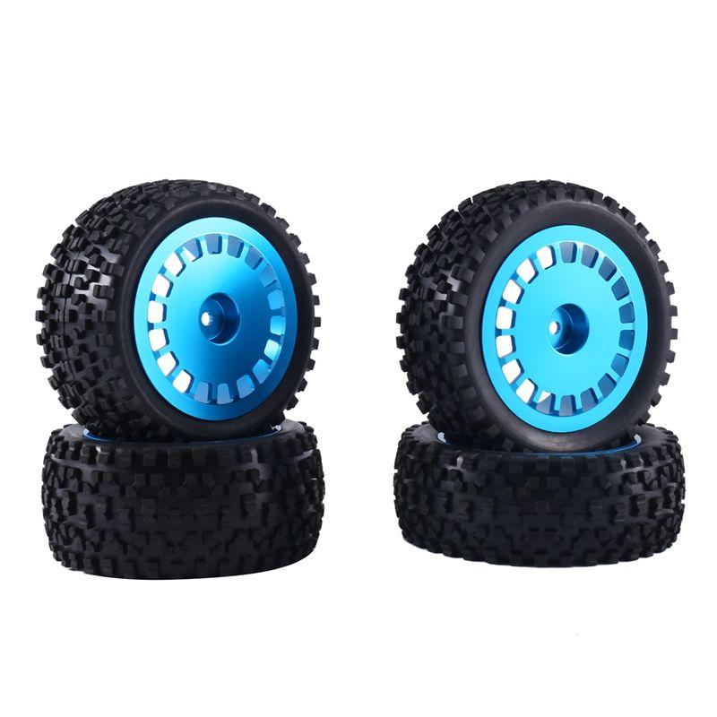 ABNR 1/10 Buggy Tires W/Alum Dish Wheel Rims For Tamiya TD4/DF03/DF02/TT02B/DT03/DT02/DB01 TORNADO EPX Off-Road Car