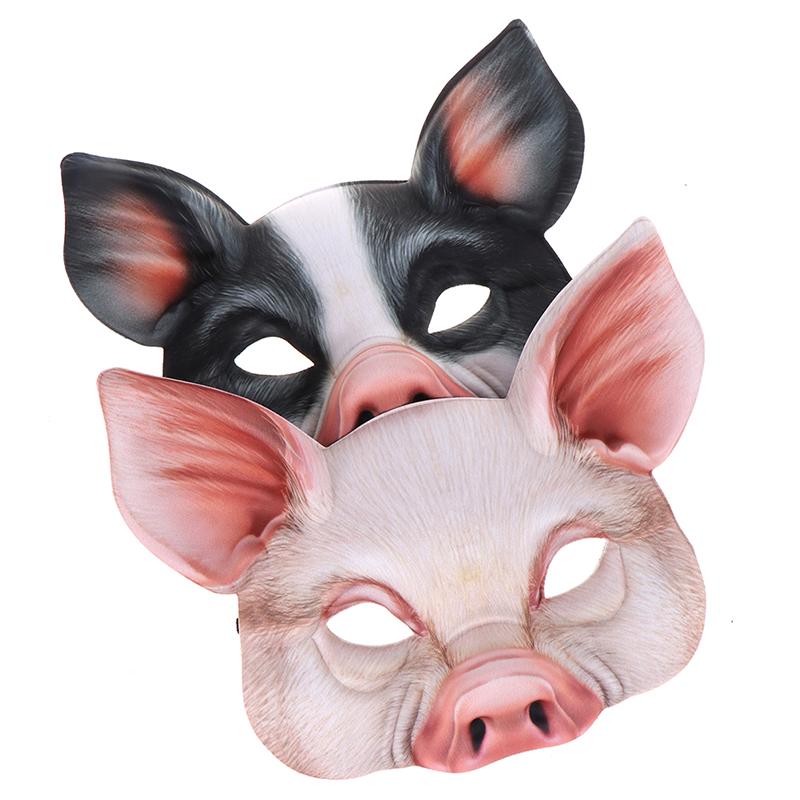 1ks Plesová maska Prase Poloviční obličej Párty maska Na Halloween Festival Jevištní představení