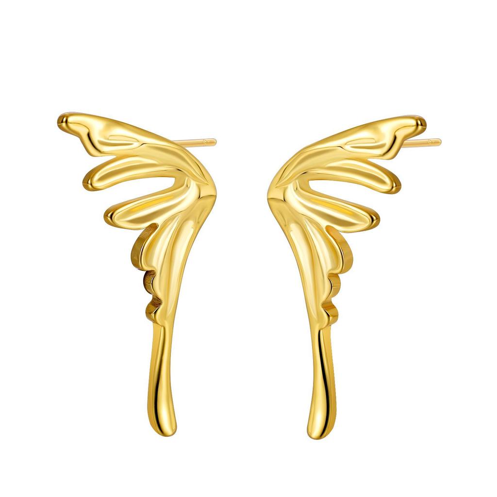 Angel Wings Personality Ins Wind Ear Literary Fan Elegant Earrings Wholesale