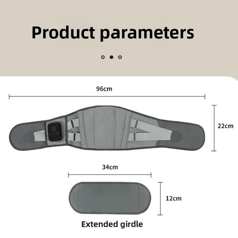 Centură de Masaj cu Încălzire Electrică Reîncărcabilă USB Temperatură Reglabilă Portabilă Ameliorarea Durerilor de Talie Masajor cu Vibrații