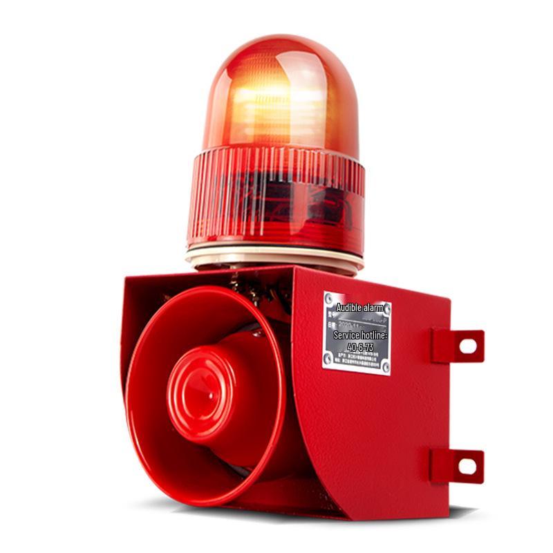 Stainless Steel IP66 Sound & Light Alarm, Outdoor Corrosion Resistant, 12V/220V Industrial Voice Alarm (TGSG-01G-P)