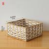 Woven Storage Bin Large Capacity Organiser Basket For Toy Cosmetics Jewelry Book Small Items Living Room Bedroom Dresser