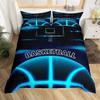 Boys Basketball Duvet Cover Twin Queen Size for Kids Teen Room Sports Bedding Set, Ball Game Comforter Cover with Pillow Case