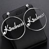 Atoztide Personalized Name Stainless Steel Letter Earrings For Women 3 Color Custom Name Cricle Earrings Weddings Party Jewelry
