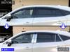 BRIGHTZ Stainless Steel Pillar Panels with Visor for Toyota Harrier Hybrid for and Harrier Hybrids Ultra-Mirror AXUH80/AXUH85 (PIL-SIL-436), 14-Piece
