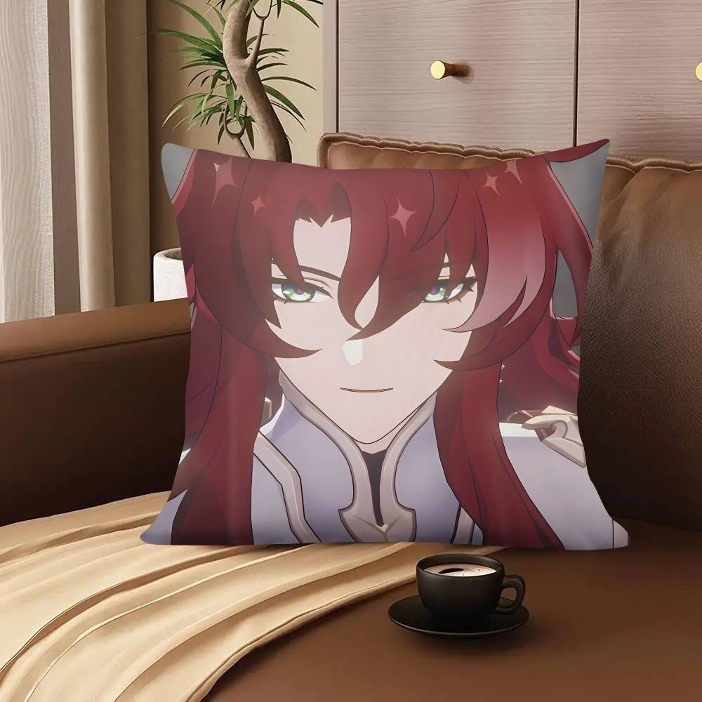 1pc Game Anime Honkai Star Rail Argenti Pillow Case Fashion Square Pillowcase Bedroom Sofa Room Ins Decoration Leisure