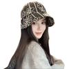 Korean Style Flower Embroidered Fisherman's Hat Sun Protection Sun Hat for Women Spring Sun Protection Sun Hat