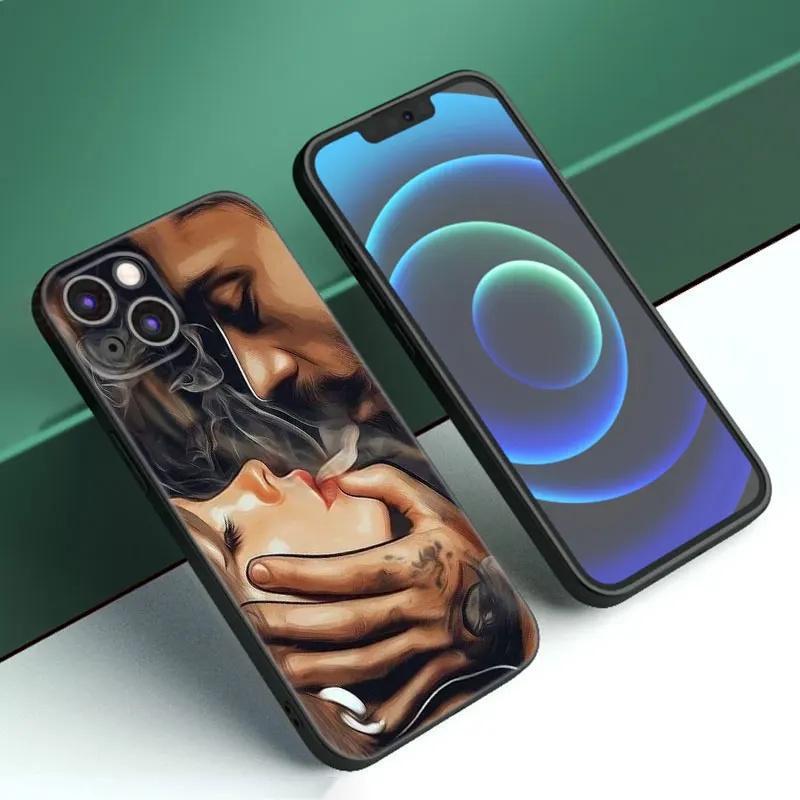 Applicable Apple Iphone13 Phone Case Sleeve Tattoo Sexy Girl Phone Case Painted Anti-Drop Small