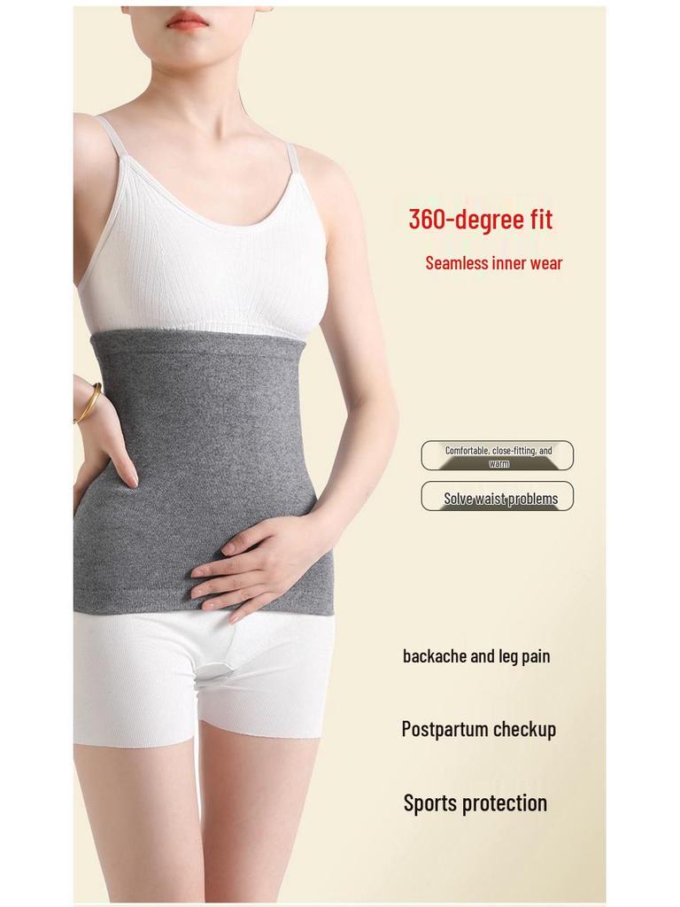 Unisexový podpůrný pás na pas s pelyňkem a kašmírem: Hřejivý břišní pás a chránič žaludku pro ochranu před chladem.