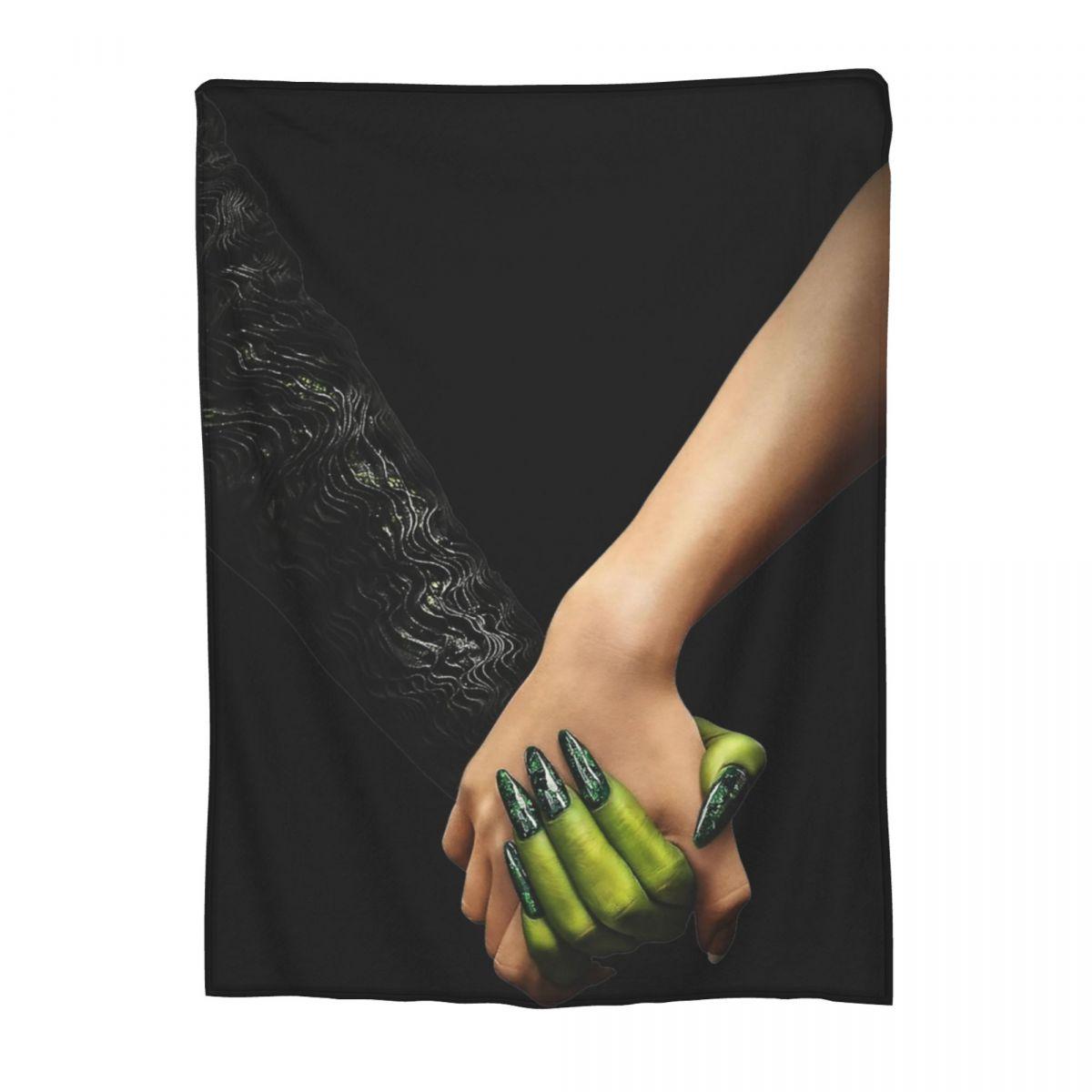 

Wicked Musical Movie 2025 Blankets Fleece Print Relax Soft Throw Blankets for Bedding Bedroom Plush Thin Quilt Flannel 75 x 100