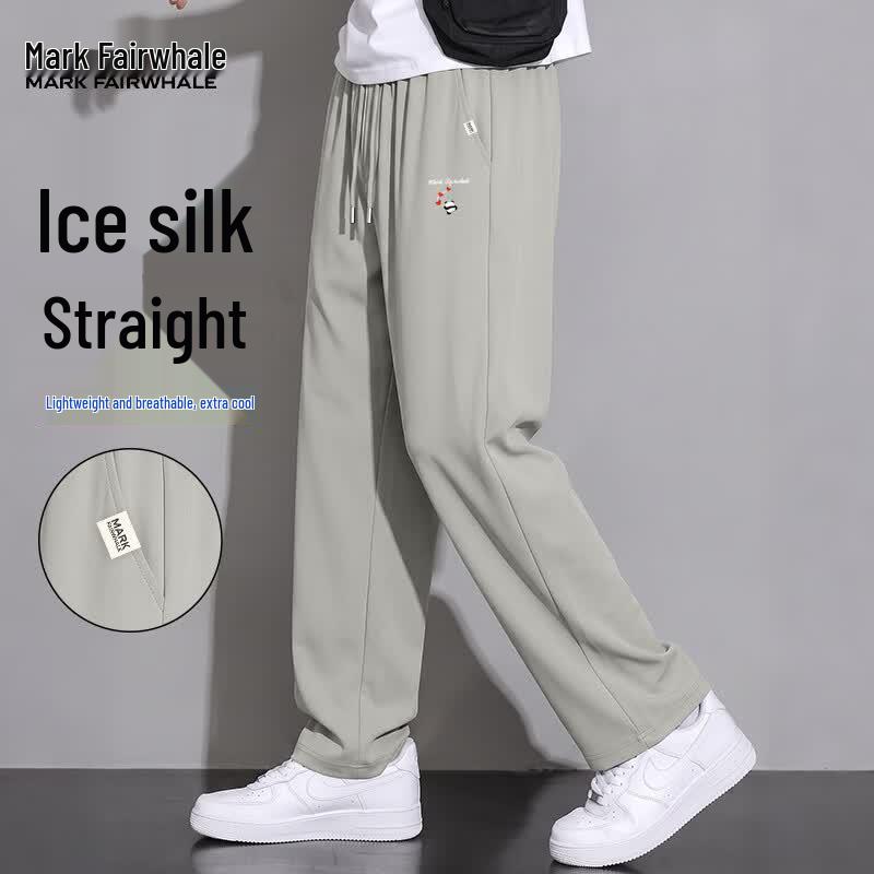MARK FAIRWHALE Men's Ice Silk Straight-Leg Casual Pants