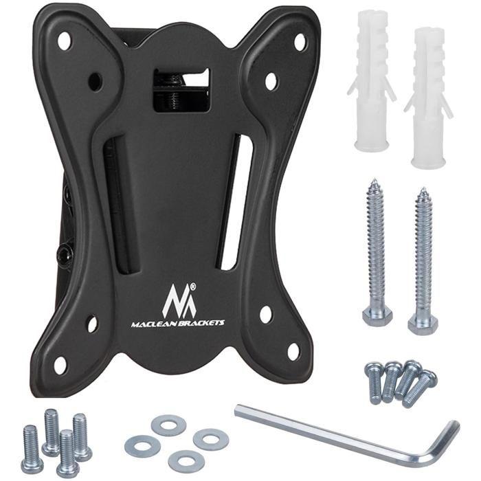 Support mural - Maclean - MC-715 - 13-27 pouces - 25 kg - Inclinaison réglable