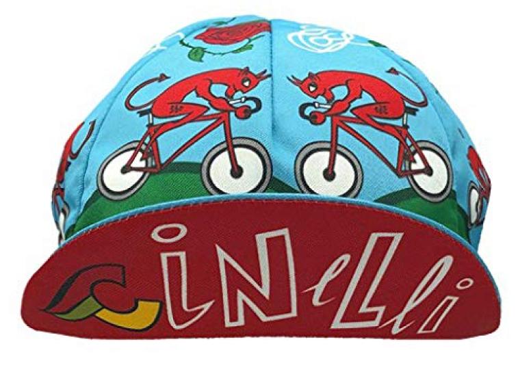 Cinelli Massimo Giacon Diavolo Rosso Light Einheitsgröße Kappe, Blau,