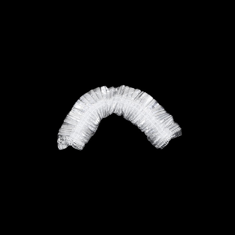 100Pcs Clear Disposable Shower Caps PE Waterproof Hair Caps for Hair Dye, Spa & Bathing  Kitchen Bathroom Accessories