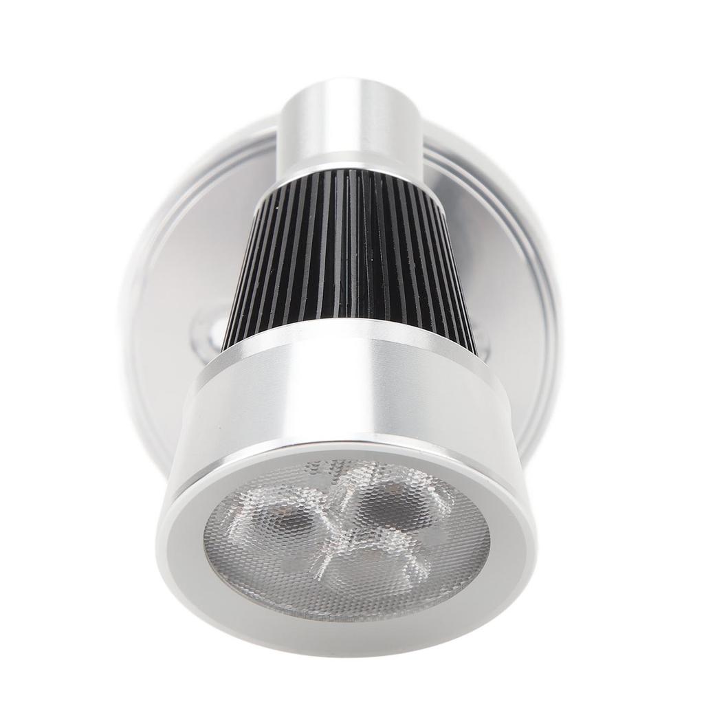 LED RV Bedside Lamp DC12 to 24V Silver 3W 3000K Warm White Portable Reading Light for Yacht Ships Bo