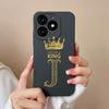 For Tecno Itel A70 Case Luxury Crown Letter Pattern Liquid Silicone Back Cover For ItelA70 A 70 New Design Advanced Sense Shell
