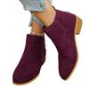 Winter 2025 New Pointed Toe British Style Booties Women's Plus Size Vintage Vintage Side Zip Chelsea Boots