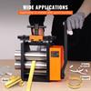 Rolling Mill, 3"/76 Mm Jewelry Rolling Mill Machine, 1: 2 Gear Ratio, 3-in-1 Multi-function Rolling Mill, 0.1-7mm Press Thickness for Metal Jewelry