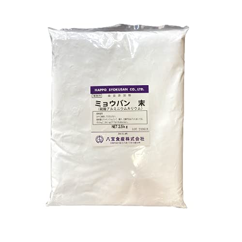 

Happo Shokusan Alum Powder, 2.5kg, Food Additive, Aluminum Potassium Sulfate, Raw Alum, Removes Bitterness, Prevents Discoloration, Crystallizes, and