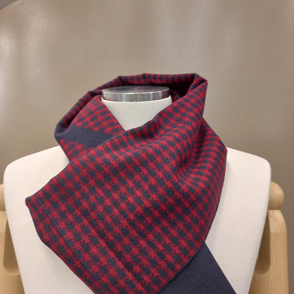 Men's Winter TR Fleece Geometric Print Muffler RN4C108