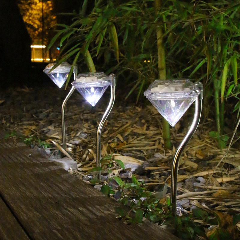 Cross-Border Solar Diamond Lawn Light: 1 LED, Rainproof, Outdoor Courtyard & Landscape Lighting Solar Courtyard Light