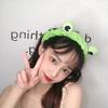 Cute Wide-brimmed Elastic Washing Face Hairband Skincare Hair Band Funny Frog Makeup Headband